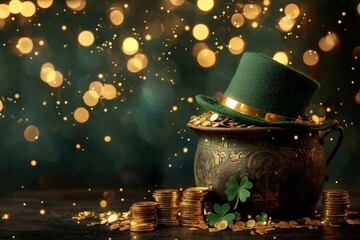 Shamrocks symbolize good luck during Saint Patrick's Day festivities.