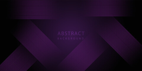 Obraz premium Abstract Dark Purple-Pink Waving Lines Technology Background. Black-Violet Gradient With Glowing Lines Shiny Geometric, eps10