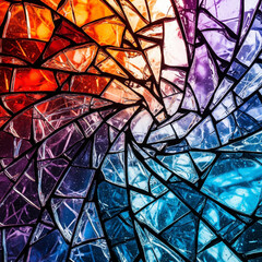 Fototapeta premium Gradient Shattered Glass Mosaic Swirl