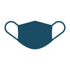 Disposable face mask svg cut file. Isolated vector illustration.