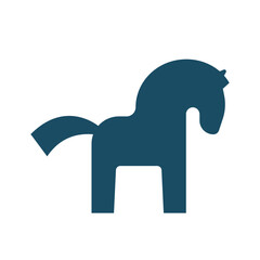 Trojan horse svg cut file. Isolated vector illustration.