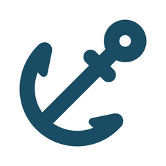 Sea anchor svg cut file. Isolated vector illustration.
