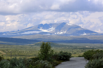 View of the mountain Snoehetta, Norway