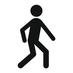 Iconic Silhouette of a Person Walking Symbolizing Movement and Progress The Simple Yet Effective Design Conveys Universal Meaning