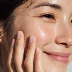 Fototapeta premium Glossy skincare beauty plump