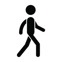 Iconic Silhouette of a Person Walking Symbolizing Movement and Progress The Simple Yet Effective Design Conveys Universal Meaning