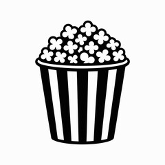 black and white trash can