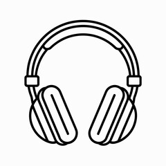 headphones icon on white background