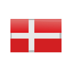 Obraz premium Denmark Flag SVG Vector on White Background