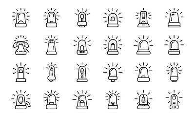 Medical Healthcare Line Art Icons Collection: Syringe, Stethoscope, Hospital Equipment, Organ, and Doctor Symbols with Outline Style and Subtle Glow