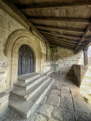 Obraz premium Stone entrance of La Inmaculada Concepcion Church in Valle de Santullan