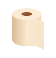 toilet paper isolated on white vector