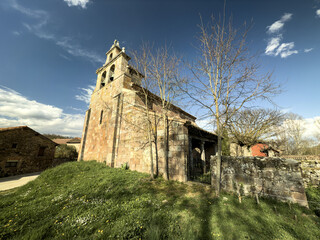 Stone Church of Our Lady of the Assumption in Rueda del Pisuerga, Palencia