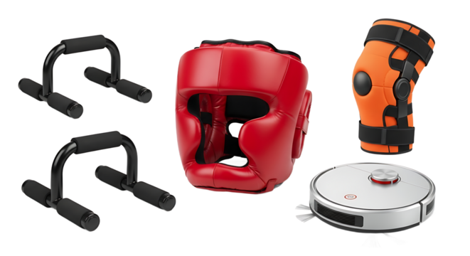 Essential Home Fitness Equipment and Smart Cleaning Device for a Healthier and More Organized Living Space