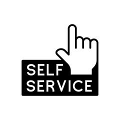 Self Service Pointer Graphic Vector Illustration