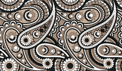 Seamless motif pattern design. Hand draw ethnic pattern
