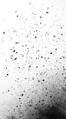 Obraz premium Black ink splatters, varying sizes, dense at bottom.