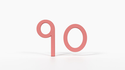 Educational Hindi Number Flash Card १० 10 3D Devanagari Numeral Illustration Preschool Homeschool ESL 8K Landscape Coral Red

