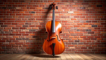 Cello Against Brick Wall