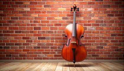 Cello Against Brick Wall
