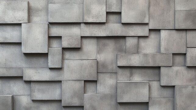 Gray rectangular blocks, textured surface, abstract pattern.