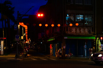 台湾・台北の街並み（夜）