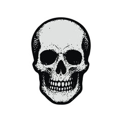 Minimal Human Head Outline. Black and White Silhouette Icon