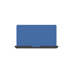 Sleek minimalist digital laptop computer device icon for modern technology and business applications.
