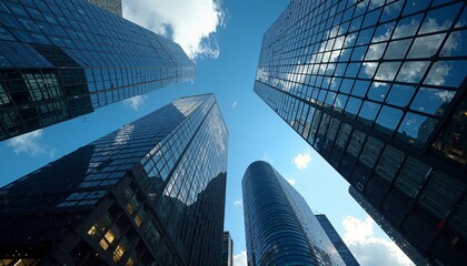 office building photoshot from below
