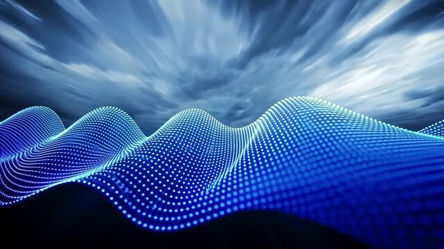 abstract blue wave background