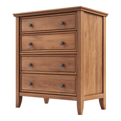 Chest of drawer isolated on transparent background