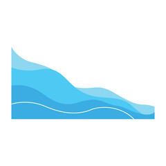 Blue artistic vector design, Wave frame header vector illustration