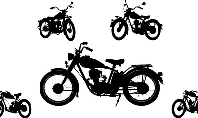 "Vintage Bicycle and Butterfly Silhouette Clipart Bundle | Bike SVG PNG for Cricut and Crafts" 