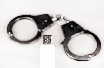 Handcuffs with a USB Drive