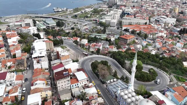 Konak Square view from Varyant. Izmir is populer tourist attraction in Turkey.
