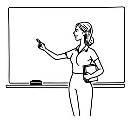 Teacher at Chalkboard