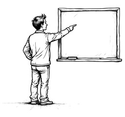 Teacher at Chalkboard