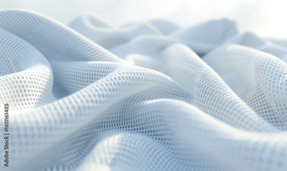 Poster delicate woven fabric with soft waves abstract background texture