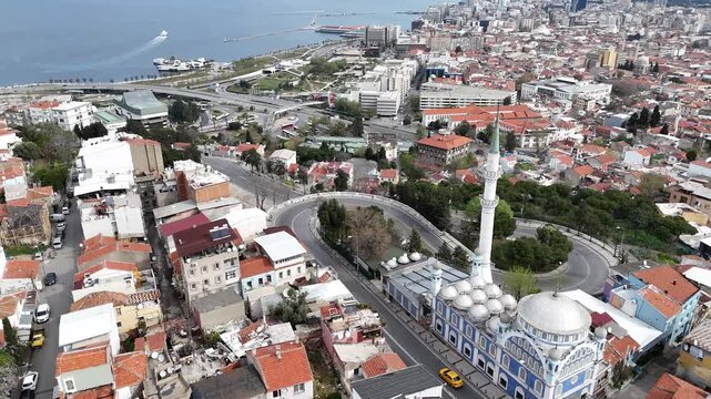 Konak Square view from Varyant. Izmir is populer tourist attraction in Turkey.