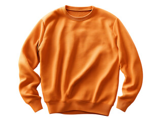 Orange sweater isolated on white background