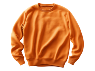Orange sweater isolated on white background