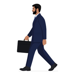 Portrait of a corporate business executive walking
