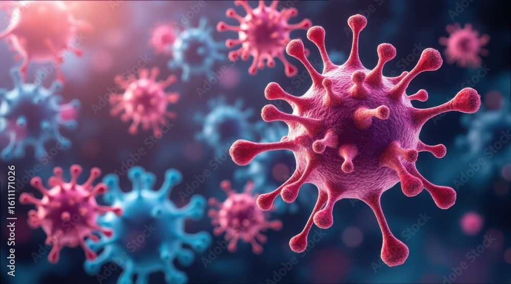 Poster immune system interaction with virus cells in gigapixel standard v2