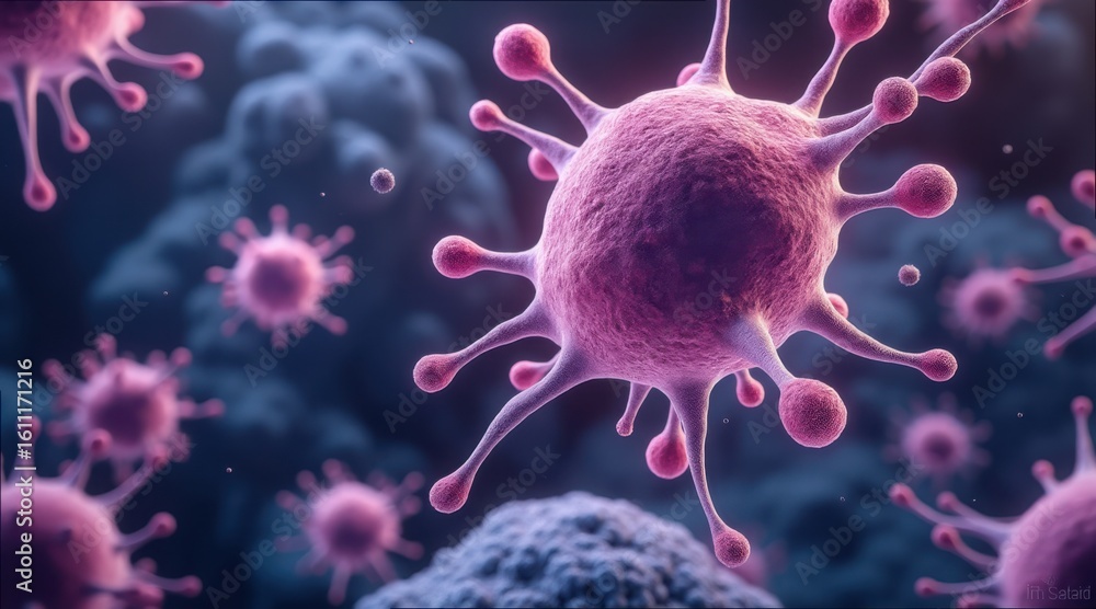 Poster neutrophil morphology and smooth structure under microscopic view