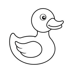 cute rubber duck outline drawing