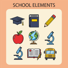 education icons set