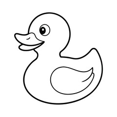 cute rubber duck outline drawing