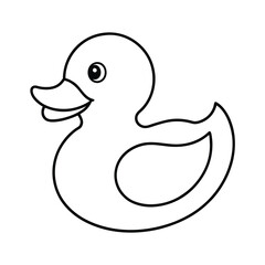cute rubber duck outline drawing