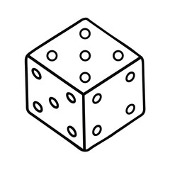 gambling dice outline design