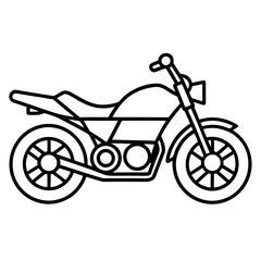 Obraz premium Modern Line Motorbike Flat View 